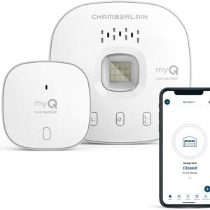 CHAMBERLAIN Good Storage Management – Wi-fi Storage Hub and Sensor with Wifi & Bluetooth – Smartphone Managed, myQ-G0401-ES, White