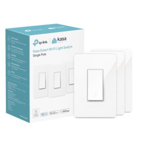 Kasa Sensible Gentle Swap HS200P3, Single Pole, Wants Impartial Wire, 2.4GHz Wi-Fi Gentle Swap Works with Alexa and Google Dwelling, UL Licensed, No Hub Required, 3 Depend -Pack of 1 , White