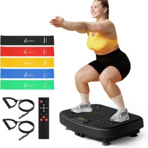 Vibration Plate Train Machine for Lymphatic Drainage Weight Loss,SoftGym Energy Vibration Plate 300-400 Lbs Capability Full Entire Physique Exercise Vibration Platform,Waver Vibration Plate for House Health