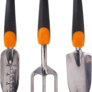Fiskars 384490-1001 Ergo Backyard Instrument Set, Common Package deal, Black/Orange