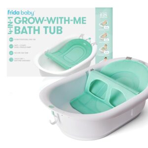 Frida Child 4-in-1 Develop-with-Me Child Bathtub, Child Tub for Newborns to Toddler with Detachable Tub Seat & Backrest for Tub Help in Tub