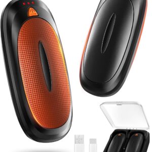 AI Hand Heaters Rechargeable 14000mAh with Charging Case, SUMAROK 2 Pack Transportable HandWarmers, Reusable Electrical Pocket Heater for Searching, Tenting Gear, Golf, Outside, Items for girls, males, Raynauds