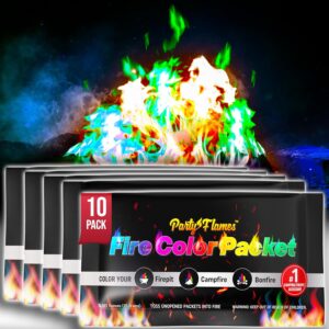 Fireplace Colour Altering Packets Fireplace Pit (10 Pack) – Excellent for Any Campfire, Bonfire & Outside Fireplaces – Excellent Magic Cosmic Mystical Campfire Equipment – Tenting Video games