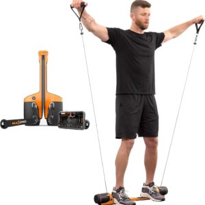 MAXPRO Health: Cable House Gymnasium | As Seen on Shark Tank | Versatile, Moveable, Bluetooth Related | Energy, HIIT, Cardio, Plyometric, Highly effective 5-300lbs Resistance