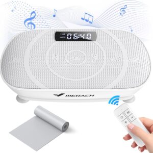 MERACH Vibration Plate Train Machine, Complete Physique Exercise Tools for Ladies, Bluetooth and Silicone Pedal, Vibration Plate for Lymphatic Drainage, Vibrate Health Platform for Weight Loss