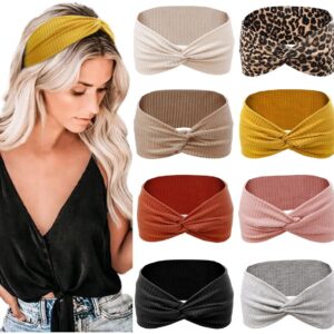 Tobeffect Headbands for Ladies Non Slip for Quick Hair. Yoga Exercise Working Sport Elastic Hair Bands for Ladies’s Hair Twist Turban Hair Wrap for Women