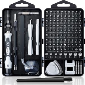 SHOWPIN 122 in 1 Precision Pc Screwdriver Equipment, Laptop computer Screwdriver Units with 101 Magnetic Drill Bits, Pc Equipment, Electronics Instrument Equipment Appropriate for Pill, PC, iPhone, PS4 Restore