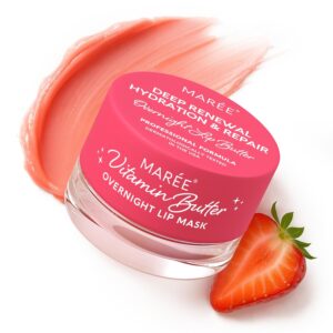 MAREE Lip Masks with Hyaluronic Acid – In a single day Butter Balm – Moisturizer for Very Dry Lips – Hidratante de Labios Care Hydration