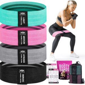 Resistance Bands for Working Out with Exercise Bands Information. 4 Booty Bands for Ladies Males Cloth Elastic Bands for Train Bands Resistance Bands for Legs Bands for Working Out Hip Thigh Glute Bands Set