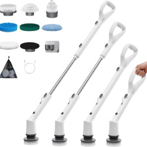Electrical Spin Scrubber,2025 New Cordless Cleansing Brush,Bathe Cleansing Brush with 7 Replaceable Brush Heads, Energy Scrubber 3 Adjustable Speeds,Removable Lengthy Deal with & IPX7 Waterproof