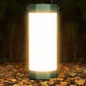 Glocusent Tenting Lantern Rechargeable, As much as 80Hrs, 5000mAh 106 LED Lantern with 5 Brightness 3 Modes & SOS, IP68 Waterproof, Max 1200LM, Tenting Mild for Energy Outages Climbing Emergency Hurricane