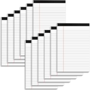 5″ x 8″ Notice Pads 12 Pack of Authorized Pads 30 Sheets Notepad School Dominated Small Writing Pads Perforated Pages Paper Pads 80GSM Heavyweight Paper Notice Pads for Dwelling, Workplace, or College