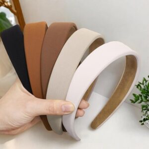 Headbands for Ladies, Broad Headband Fashionable Non Slip Hair Bands Trend Onerous Head Hair Equipment for Women Ladies Items (5Pcs)