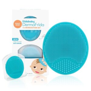 Frida Child DermaFrida The SkinSoother Child Bathtub Brush, Cradle Cap Brush for Infants, Child Important for Dry Pores and skin, Cradle Cap Therapy and Eczema, 2 Pack