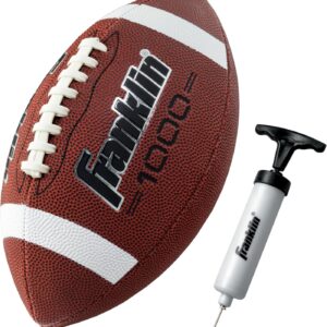Franklin Sports activities Youth + Grownup Footballs – Further Grip 1000 Official Dimension, Junior + Pee Wee Youngsters – 1 + 12 Packs