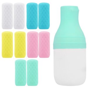 10 Pack Journey Necessities Equipment Silicone Bottle Covers, Cruise Necessities, Seaside Trip Necessities for Ladies Males, Elastic Sleeves for Leak Proofing, Match Journey Dimension Bottles Toiletries
