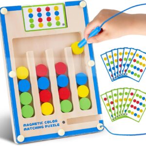 Children Montessori Magnetic Picket Toys: 3 4 5 6 7 Yr Outdated Birthday Present for Boys Women Age 4-7 Preschool Academic Studying Actions Toy Sensory Autistic Puzzle Maze Recreation Current for Toddlers