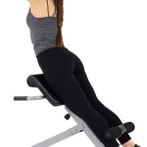 Sunny Well being & Health Foldable Hyperextension Roman Chair w/Again Extension, Residence Health club Sit Up Bench for Glute & Ab Exercises, Non-obligatory Adjustment Incline & Multi-Operate Heavy-Obligation Train Tools