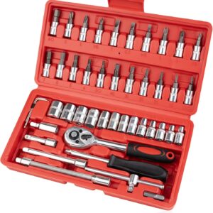 46PCS Small Drive Socket Ratchet Wrench Screwdrive...