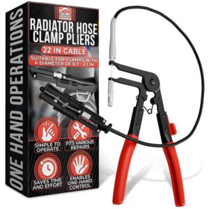 Radiator Hose Clamp Pliers Automotive – Corrosion-Resistant Hose Clamp Software with Non-Slip Polymer Coating, Stress & Ratchet Locking Mechanisms – Dependable, Simple to Use, Time-Saving for Automobile Repairs