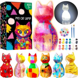 Goodyking Paint Your Personal Cat Lamp Equipment, DIY Cat Crafts Evening Gentle, Portray Equipment Arts & Crafts for Youngsters Ages 8-12, Artwork Provides Birthday Easter Social gathering Vacation Reward for Teenagers Women Boys Age 3 4 5 6 7 8+